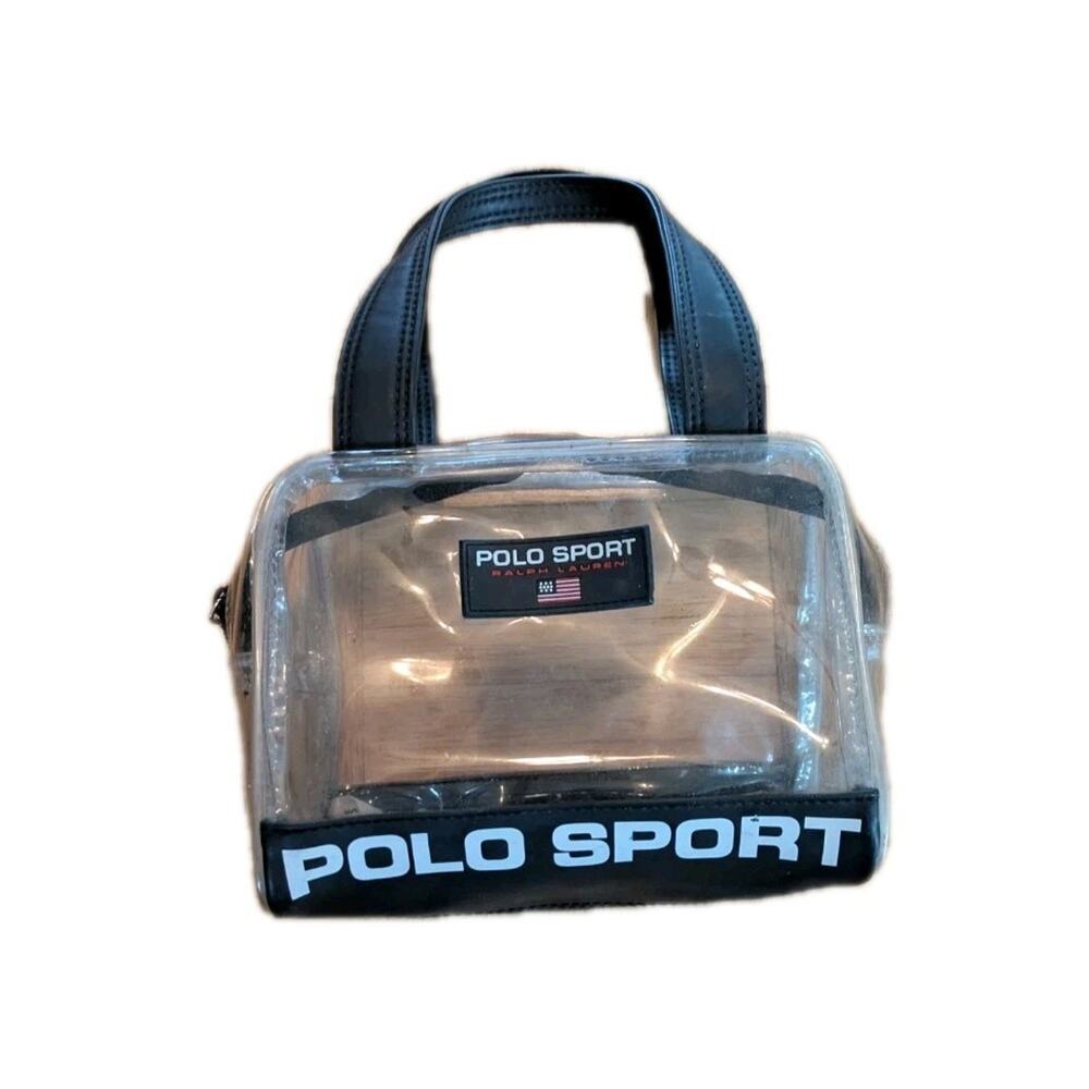 Vintage Polo Sport Ralph Lauren Clear Purse Tote Bag 90s Beach Y2K Sport